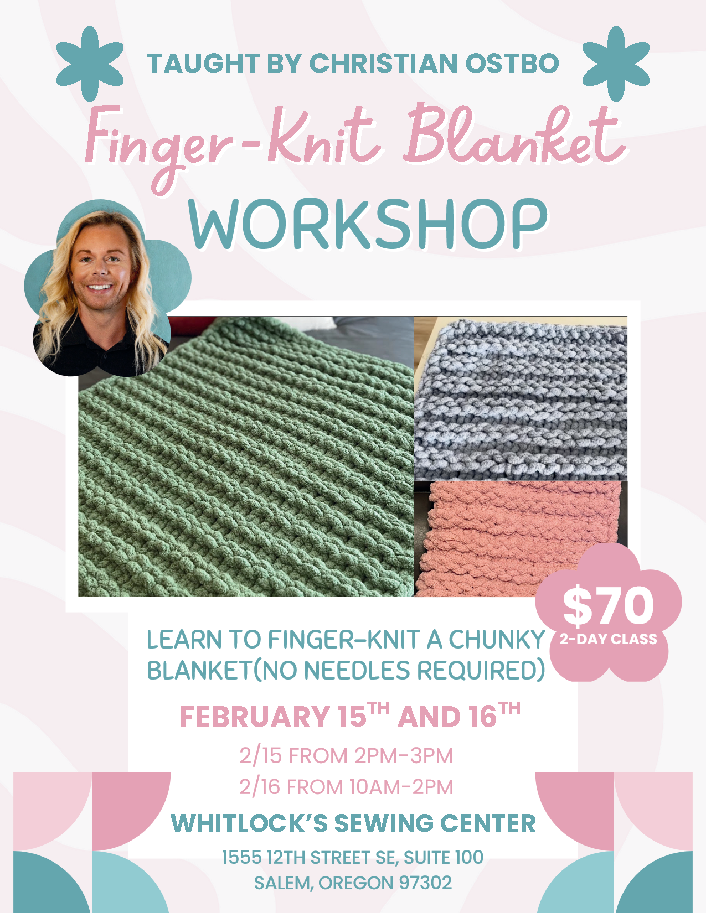 Finger Knit Blanket Feb 15 n Feb 16